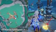 Radiant Spincrystal towards the west side of Nothing Passage #160 (Image via HoYoverse)